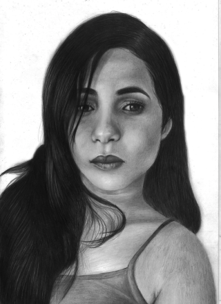 menina preto e branco